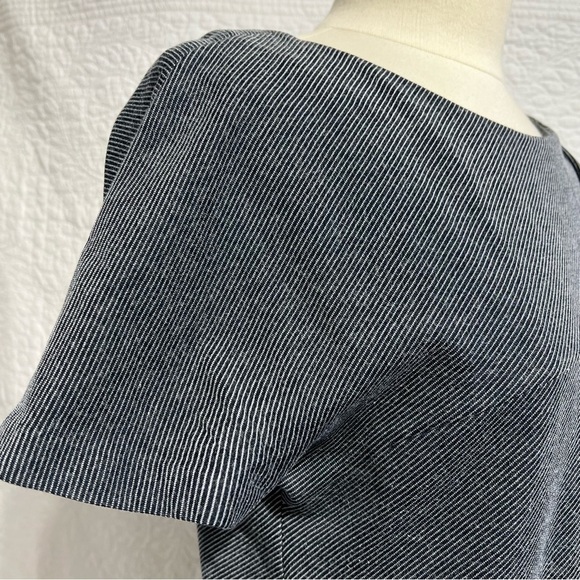 Hugo Boss Womens Short Sleeved Mini Striped Pocket Dress, Size Medium - Picture 10 of 15